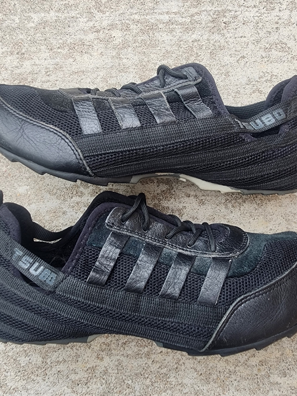 Tsubo Womens Black Athletic Shoes Sneakers Black Leather Trainer, Sz 9 US